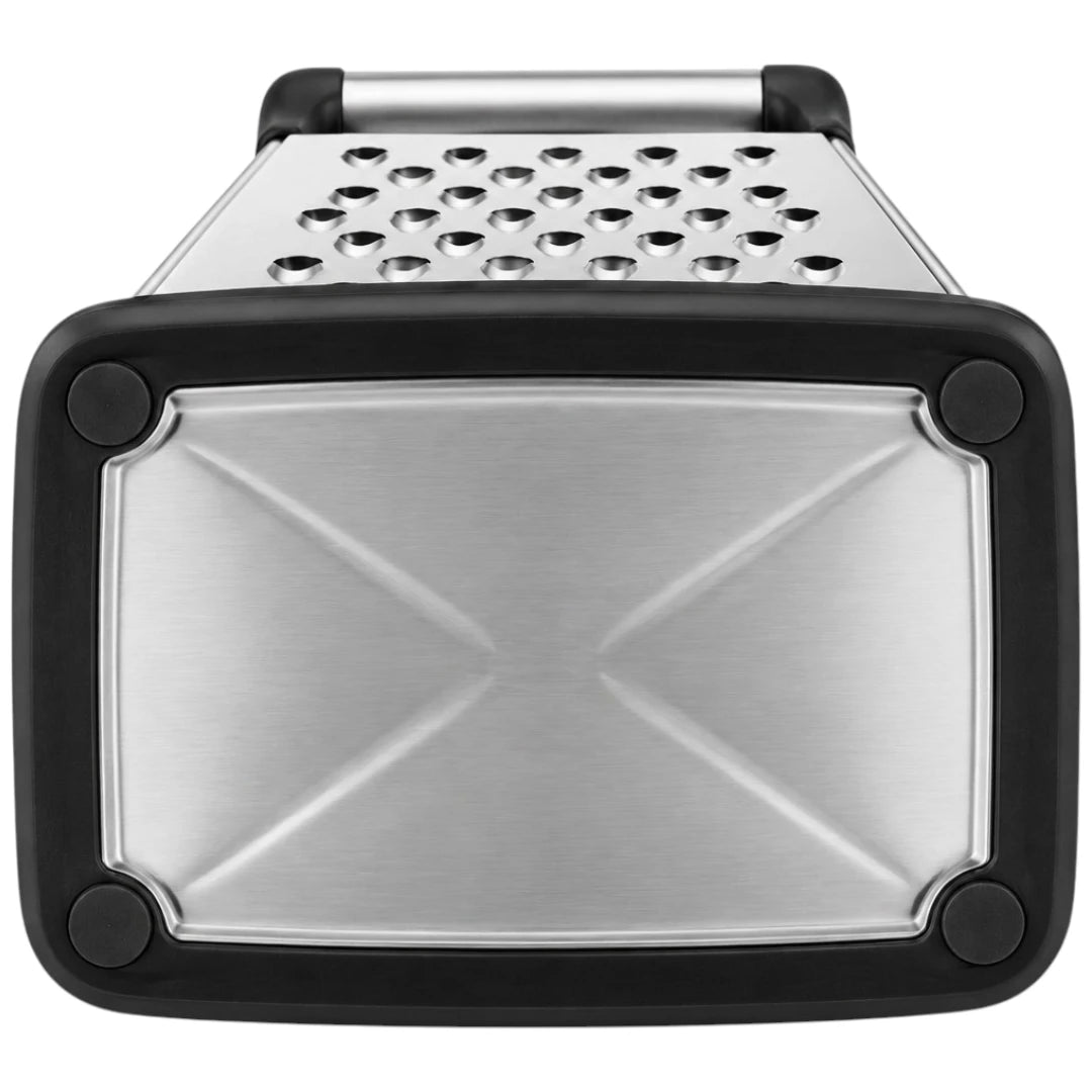Antre Stainless Steel Box Grater with Black Handle