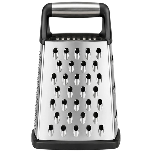 Antre Stainless Steel Box Grater with Black Handle