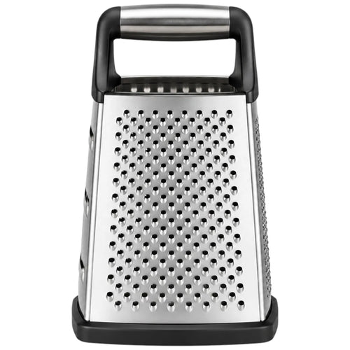 Antre Stainless Steel Box Grater with Black Handle