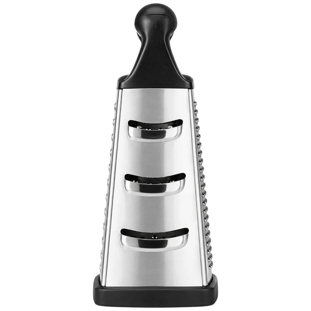 Antre Stainless Steel Box Grater with Black Handle